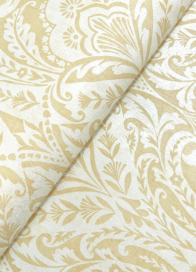 berkshire-butter-damask-wallpaper-york-wallcoverings-4147-27383 - York Wallcoverings Wallpaper