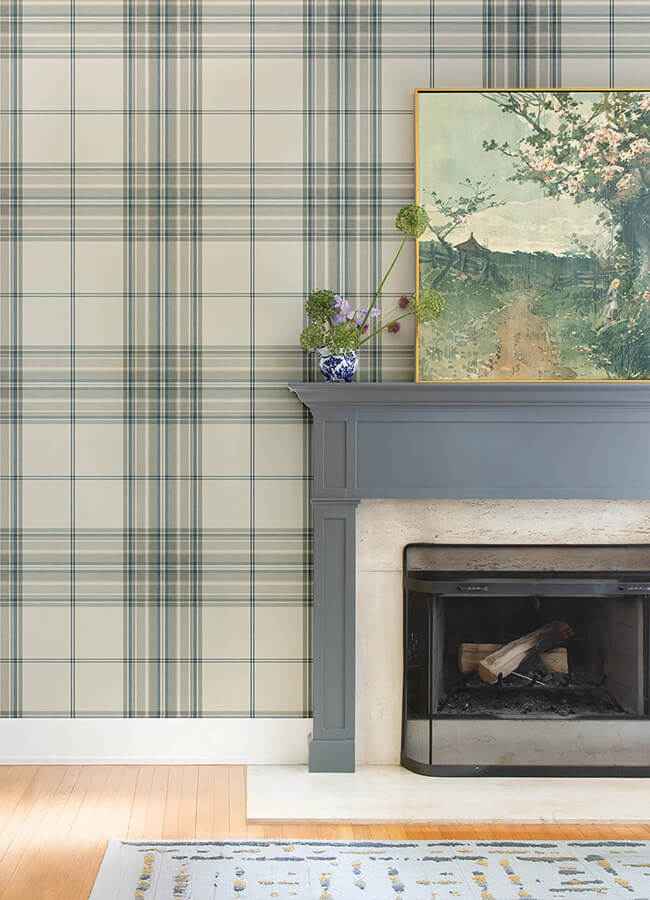 Westley Moss Plaid Wallpaper - York Wallcoverings - 4147-27387 - York Wallcoverings Wallpaper