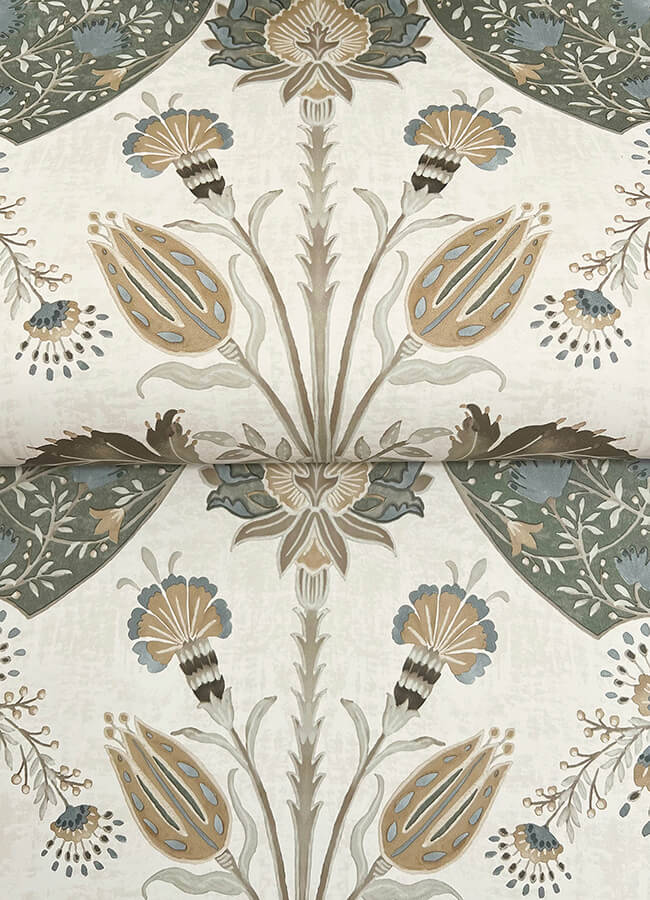 auden-green-floral-grandeur-wallpaper-york-wallcoverings-4147-27391 - York Wallcoverings Papel pintado