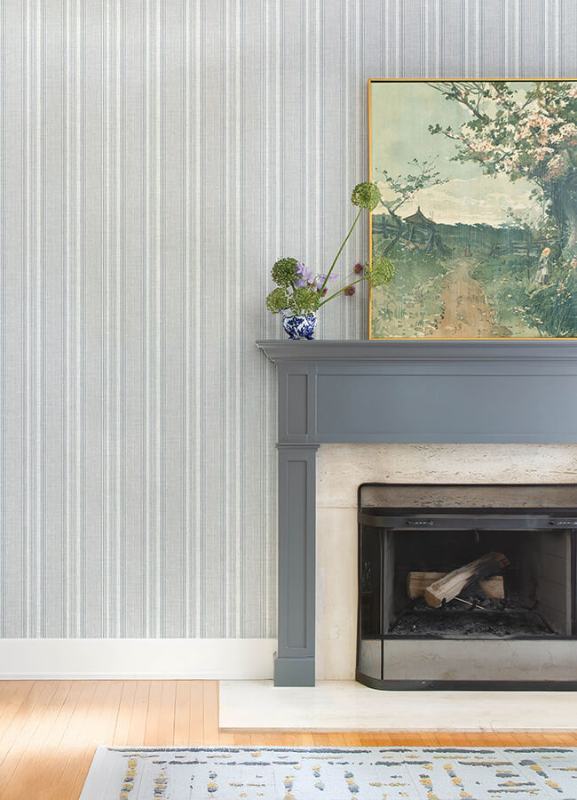 ayanna-blue-striped-wallpaper-york-wallcoverings-4147-27393 - York Wallcoverings Wallpaper