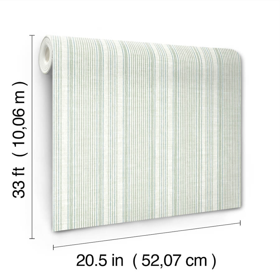 ayanna-light-green-striped-wallpaper-york-wallcoverings-4147-27395 - York Wallcoverings Wallpaper