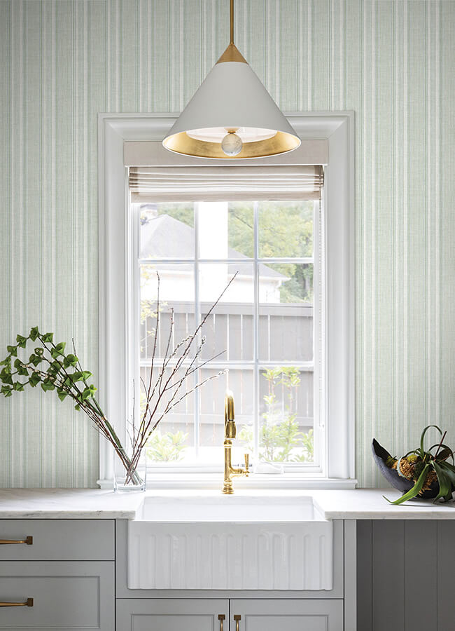 ayanna-light-green-striped-wallpaper-york-wallcoverings-4147-27395 - York Wallcoverings Wallpaper
