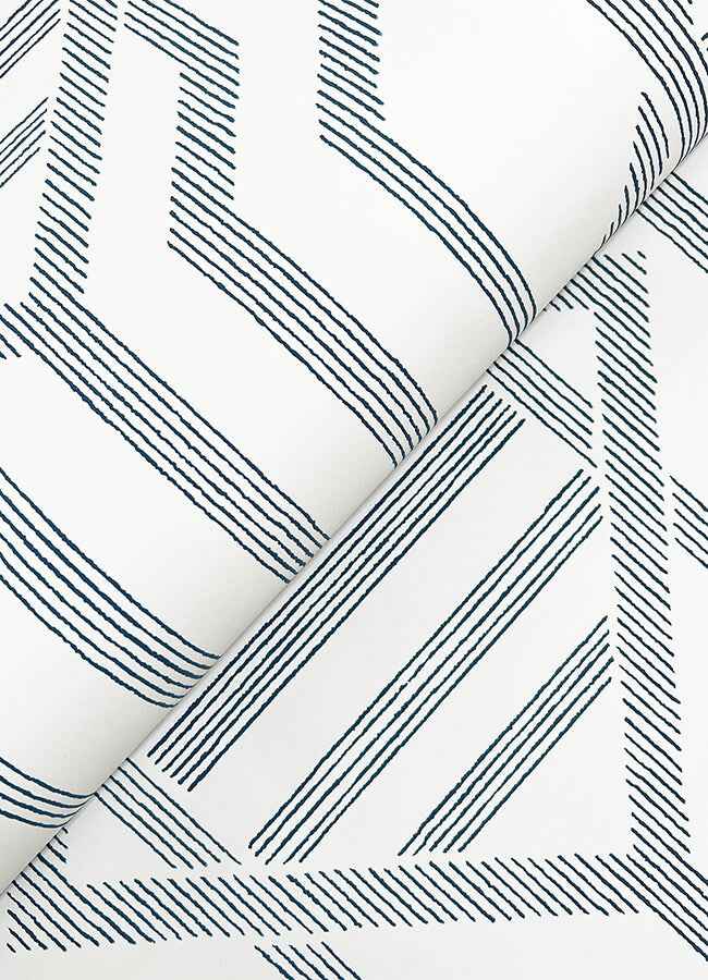 Essex Dark Blue Geometric Wallpaper - York Wallcoverings - 4147-27403 - York Wallcoverings Wallpaper