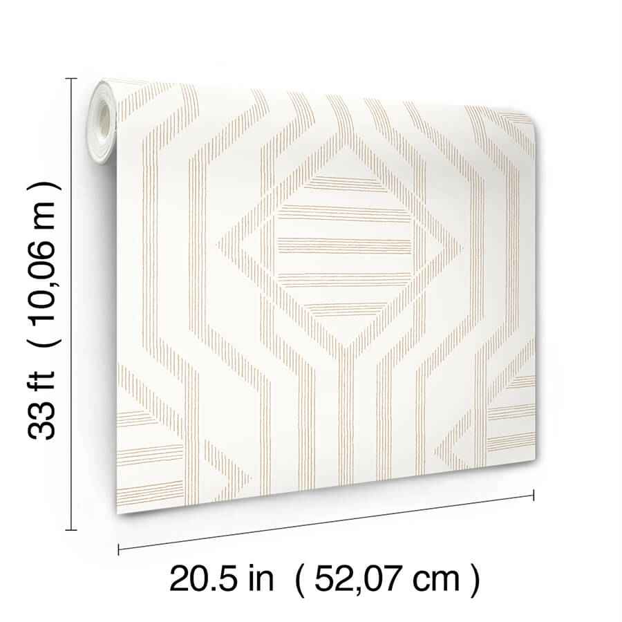 Essex Wheat Geometric Wallpaper - York Wallcoverings - 4147-27404 - York Wallcoverings Wallpaper
