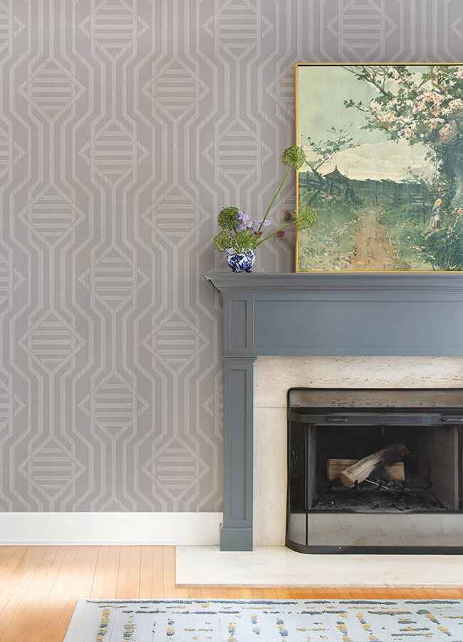 Essex Light Grey Geometric Wallpaper - York Wallcoverings - 4147-27405 - York Wallcoverings Wallpaper