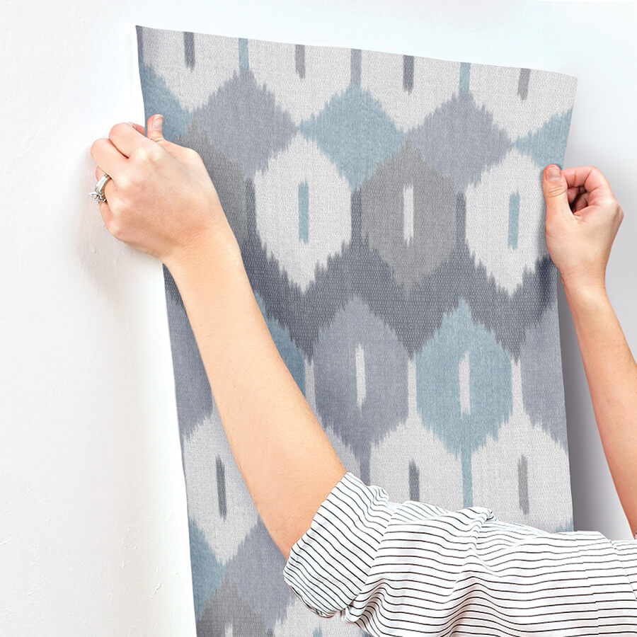 abilene-denim-ikat-wallpaper-york-wallcoverings-4147-27407 - York Wallcoverings Wallpaper