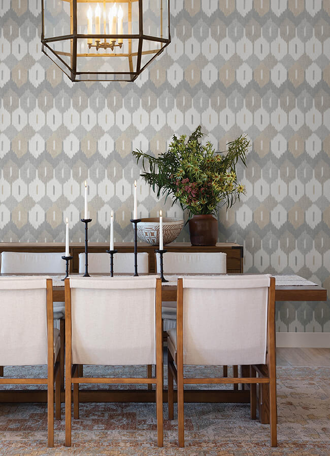 abilene-neutral-ikat-wallpaper-york-wallcoverings-4147-27409 - York Wallcoverings Papel pintado