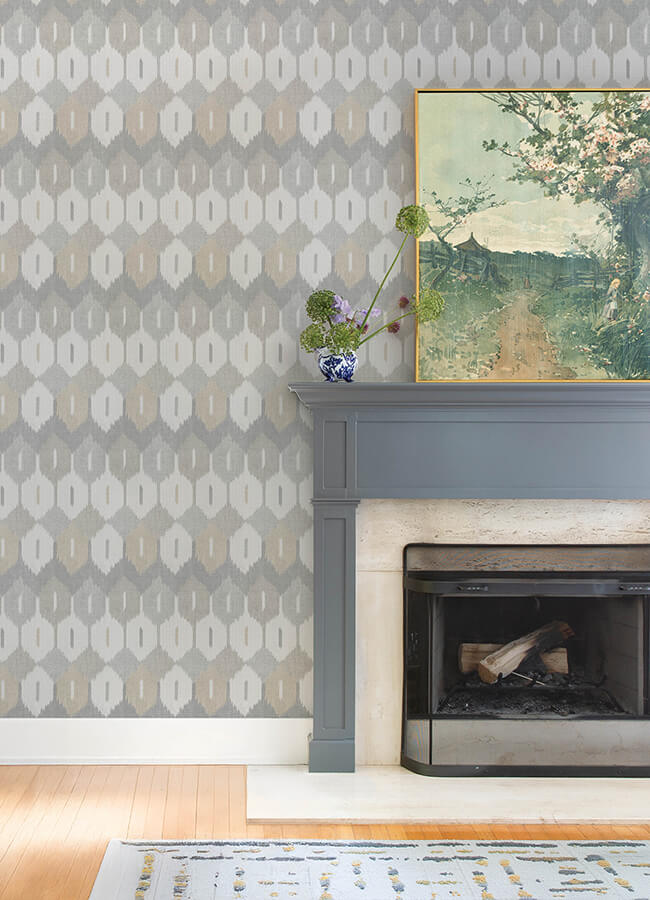 abilene-neutral-ikat-wallpaper-york-wallcoverings-4147-27409 - York Wallcoverings Papel pintado