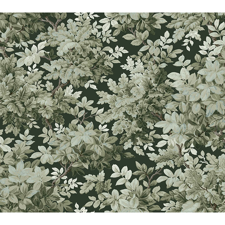 greenwood-dark-green-deciduous-wallpaper-york-wallcoverings-4147-80004 - York Wallcoverings Wallpaper