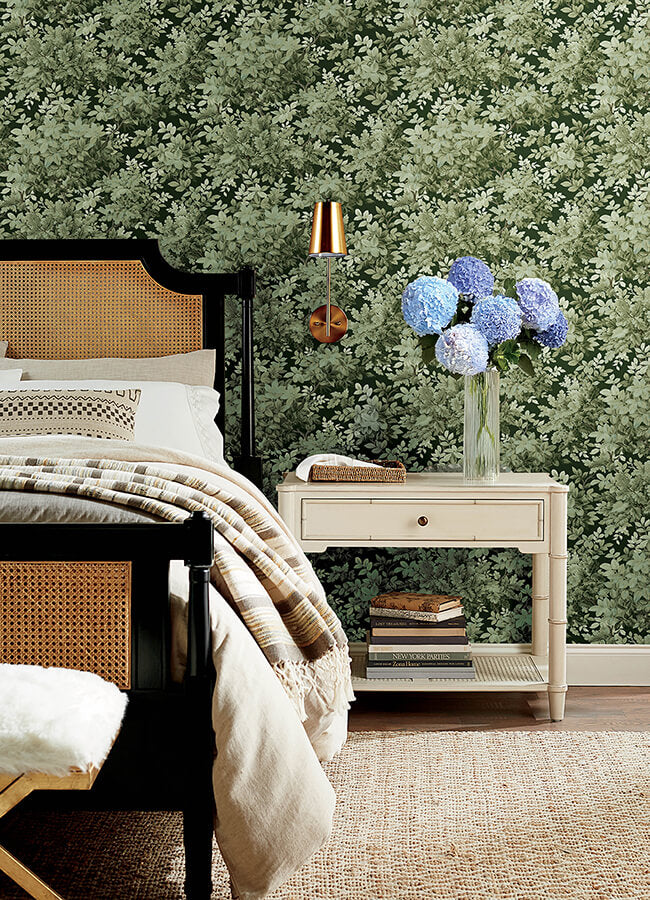 greenwood-dark-green-deciduous-wallpaper-york-wallcoverings-4147-80004 - York Wallcoverings Wallpaper
