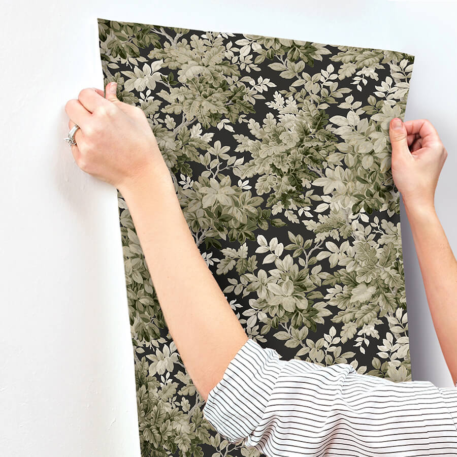 greenwood-black-deciduous-wallpaper-york-wallcoverings-4147-80005 - York Wallcoverings Wallpaper