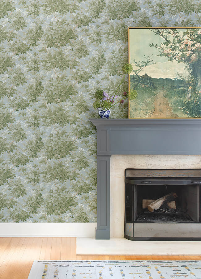 greenwood-light-blue-deciduous-wallpaper-york-wallcoverings-4147-80007 - York Wallcoverings Wallpaper