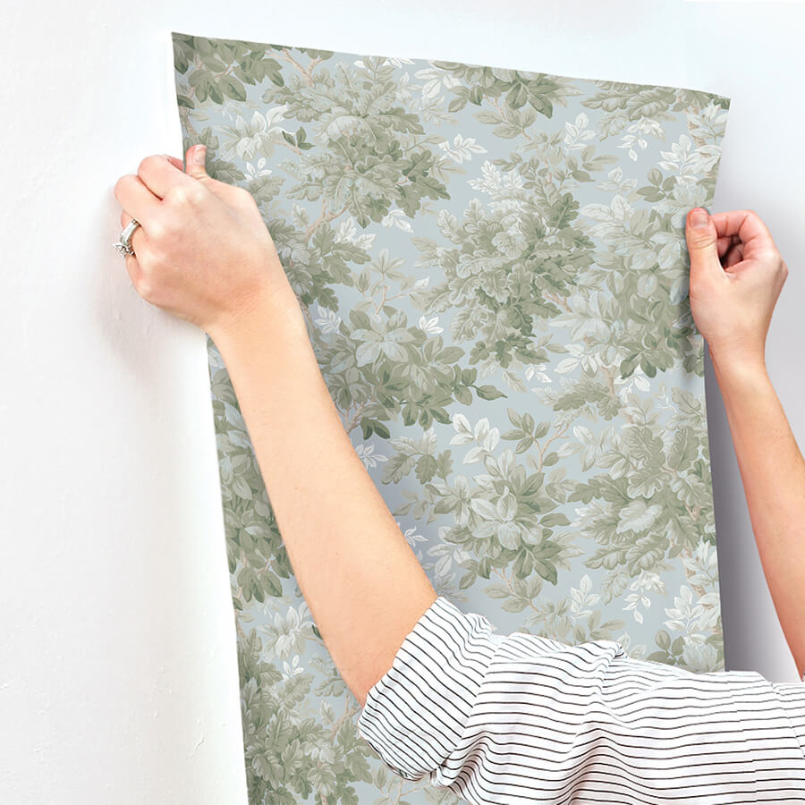 greenwood-light-blue-deciduous-wallpaper-york-wallcoverings-4147-80007 - York Wallcoverings Wallpaper