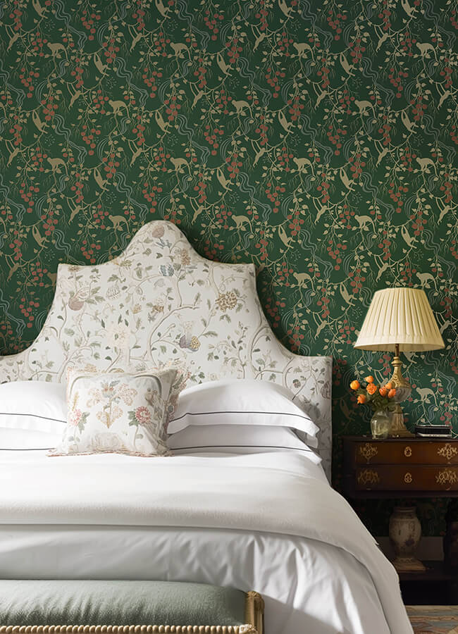 linden-dark-green-jungle-canopy-wallpaper-york-wallcoverings-4147-80008 - York Wallcoverings Papel pintado