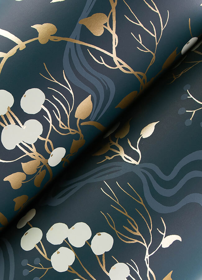linden-navy-jungle-canopy-wallpaper-york-wallcoverings-4147-80010 - York Wallcoverings Papel pintado