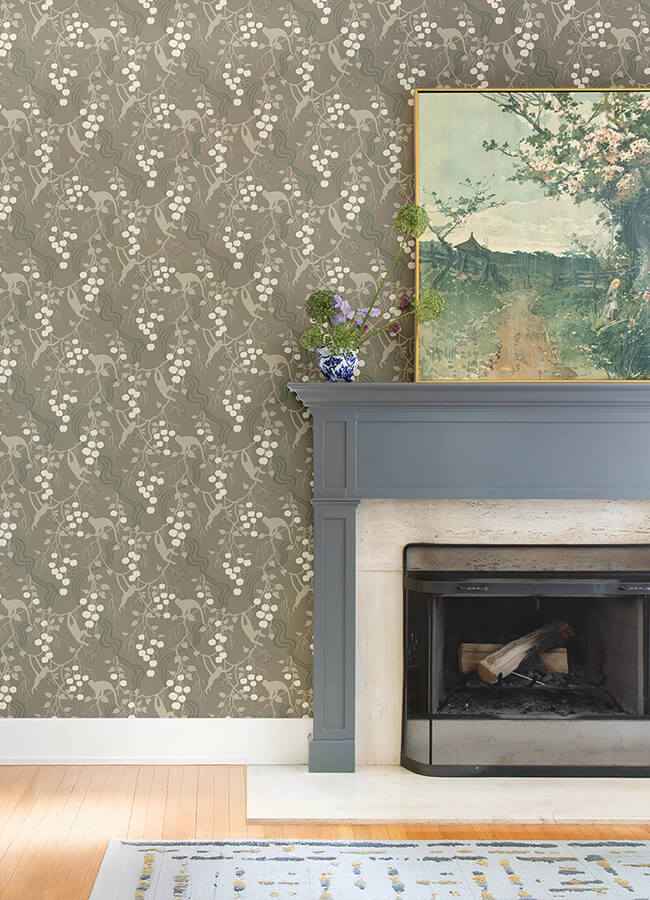 Linden Stone Jungle Canopy Wallpaper - York Wallcoverings - 4147-80011 - York Wallcoverings Wallpaper