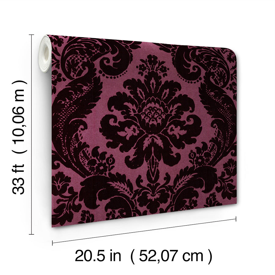 shadow-merlot-flocked-damask-wallpaper-york-wallcoverings-4147-87315
