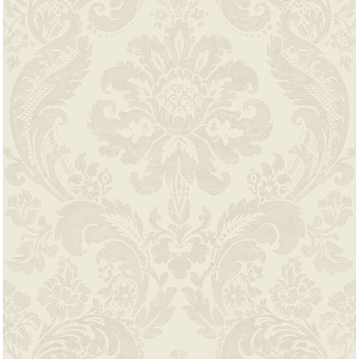 shadow-cream-flocked-damask-wallpaper-york-wallcoverings-4147-87390 - York Wallcoverings Papel pintado