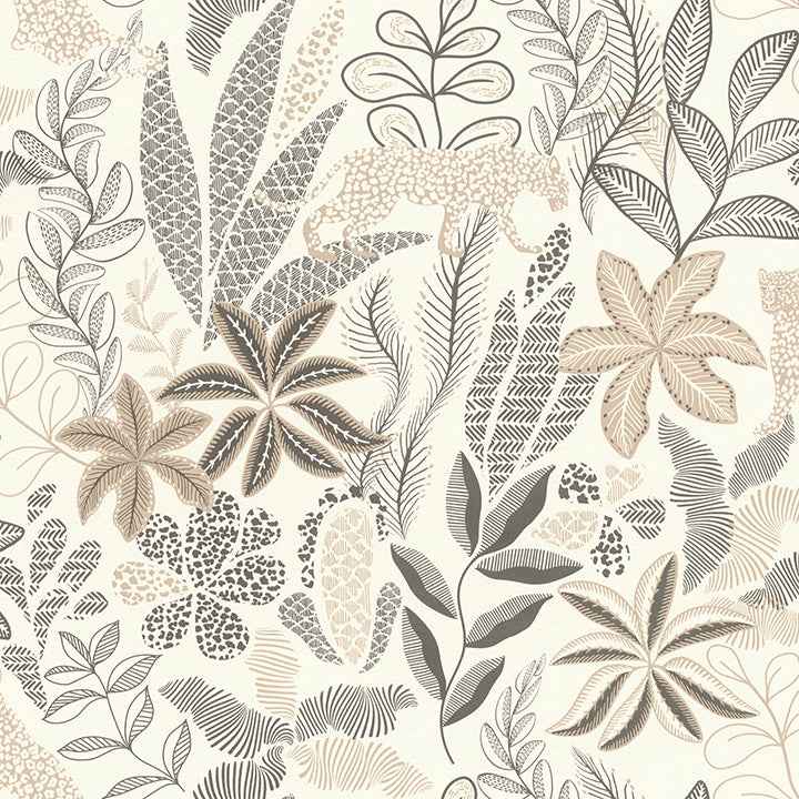 Alani Neutral Tropical Wallpaper - York Wallcoverings - RH792911 - York Wallcoverings Wallpaper