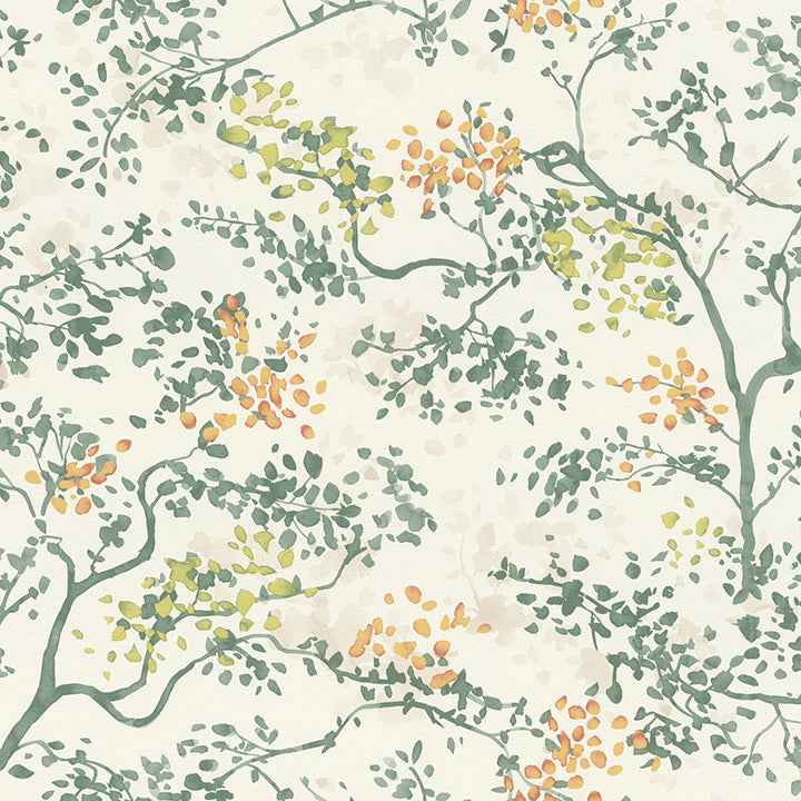 Elmslie Green Abstract Trees Wallpaper - York Wallcoverings - RH791730