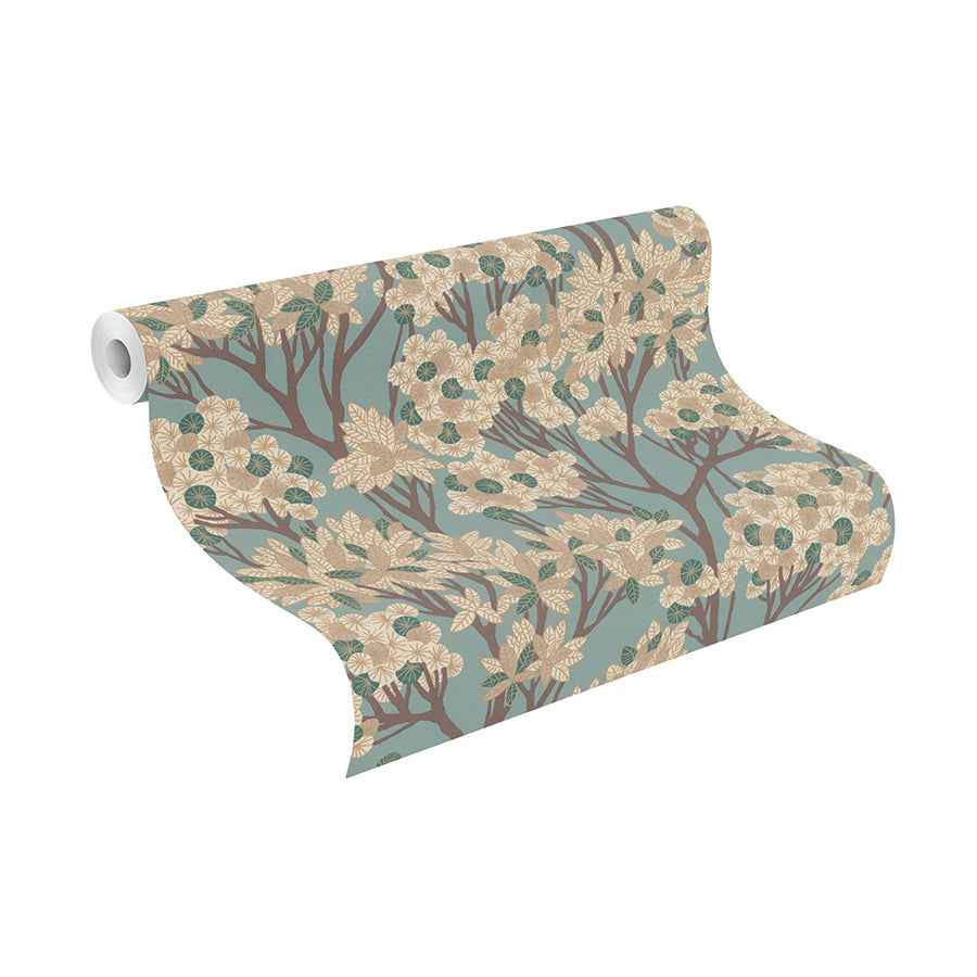 Stickley Sky Blue Tree Wallpaper - York Wallcoverings - RH580013 - York Wallcoverings Wallpaper