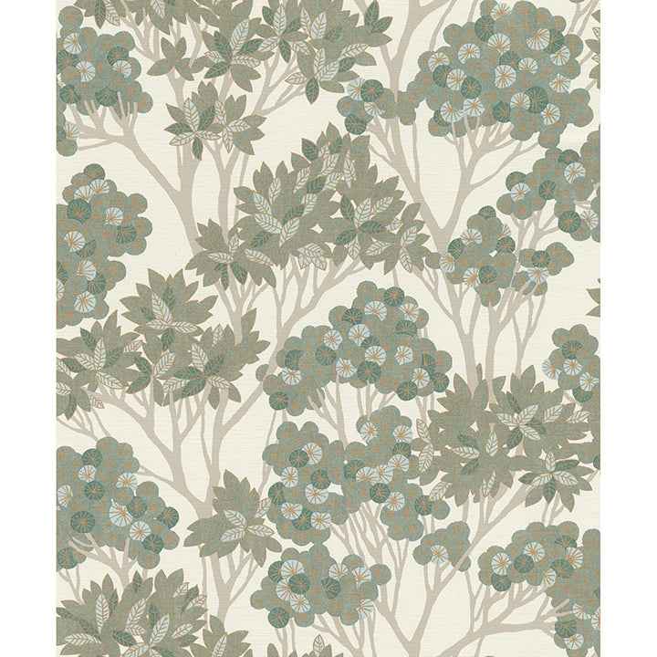 Stickley Green Tree Wallpaper - York Wallcoverings - RH580006 - York Wallcoverings Wallpaper