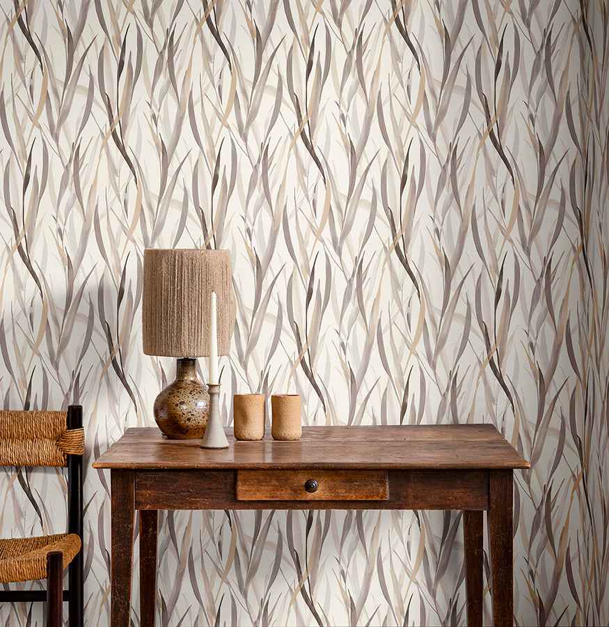 Sway Neutral Botanical Wallpaper - York Wallcoverings - RH330205 - York Wallcoverings Wallpaper