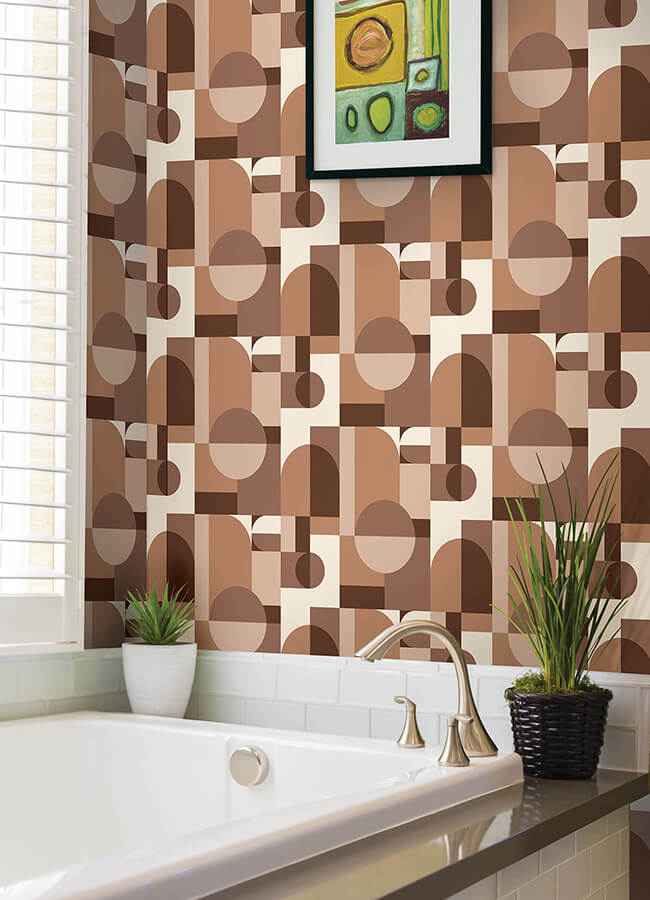 Boxanne Tan Peel & Stick Wallpaper - York Wallcoverings - VGS6440 - York Wallcoverings Wallpaper