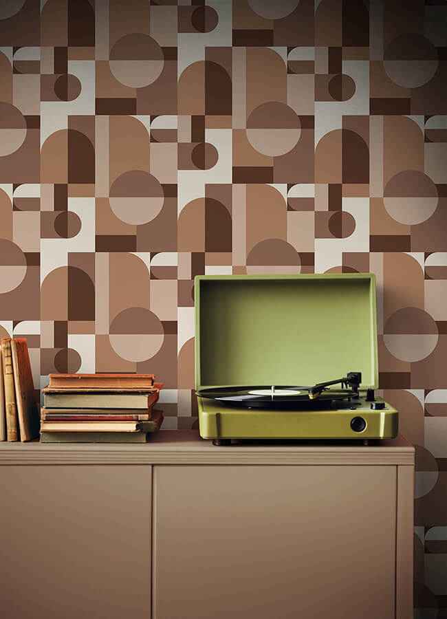 Boxanne Tan Peel & Stick Wallpaper - York Wallcoverings - VGS6440 - York Wallcoverings Wallpaper