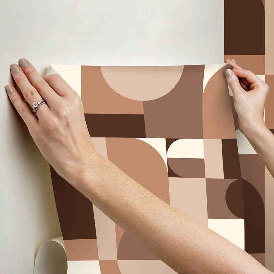 Boxanne Tan Peel & Stick Wallpaper - York Wallcoverings - VGS6440 - York Wallcoverings Wallpaper