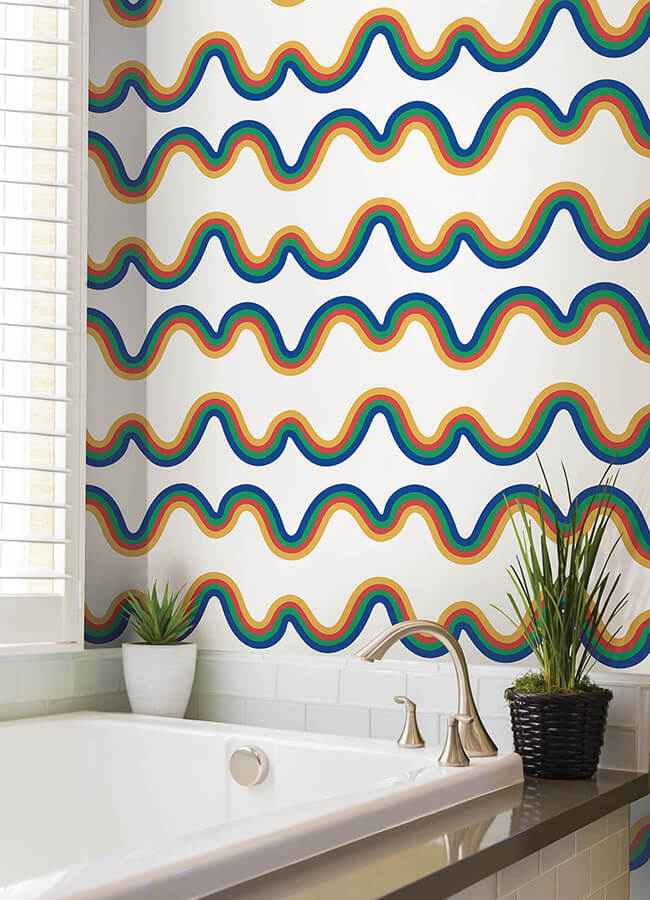 Beverly Slopes Blue Peel and Stick Wallpaper - York Wallcoverings - VGS6436 - York Wallcoverings Wallpaper