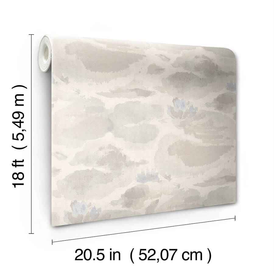 Water Lily Cream Peel & Stick Wallpaper - York Wallcoverings - NUS6421 - York Wallcoverings Wallpaper