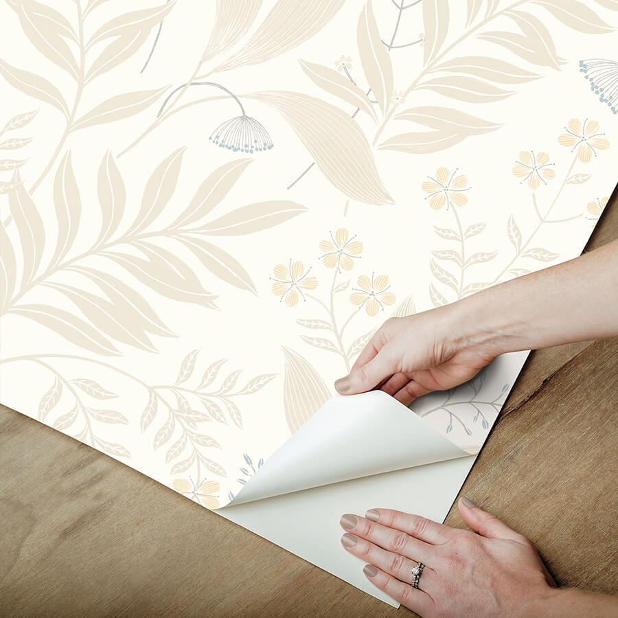 amanda-beige-peel-and-stick-wallpaper-york-wallcoverings-nus6422 - York Wallcoverings Wallpaper