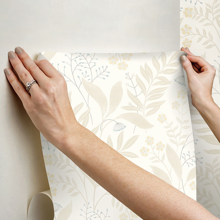 amanda-beige-peel-and-stick-wallpaper-york-wallcoverings-nus6422 - York Wallcoverings Wallpaper