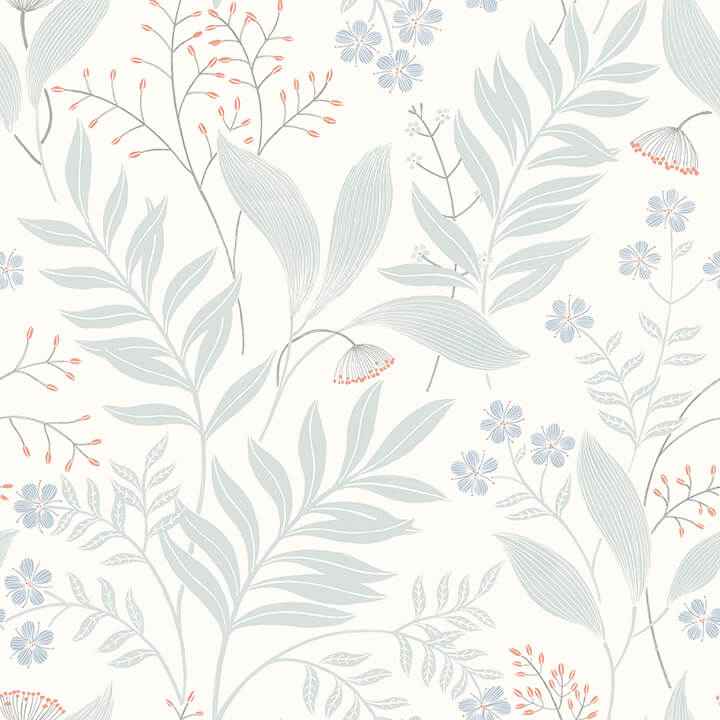 Amanda Blue Green Peel and Stick Wallpaper - York Wallcoverings - NUS6423 - York Wallcoverings Wallpaper