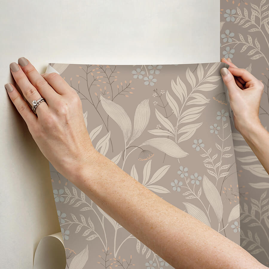 amanda-taupe-peel-and-stick-wallpaper-york-wallcoverings-nus6424 - York Wallcoverings Wallpaper