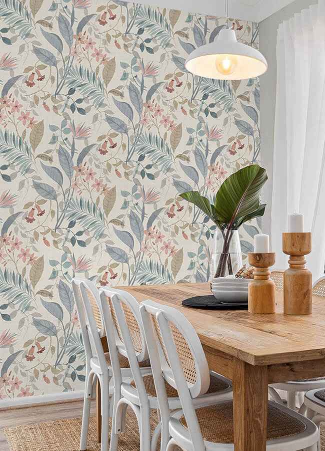 Jesinda Pink Peel & Stick Wallpaper - York Wallcoverings - NUS6425 - York Wallcoverings Wallpaper