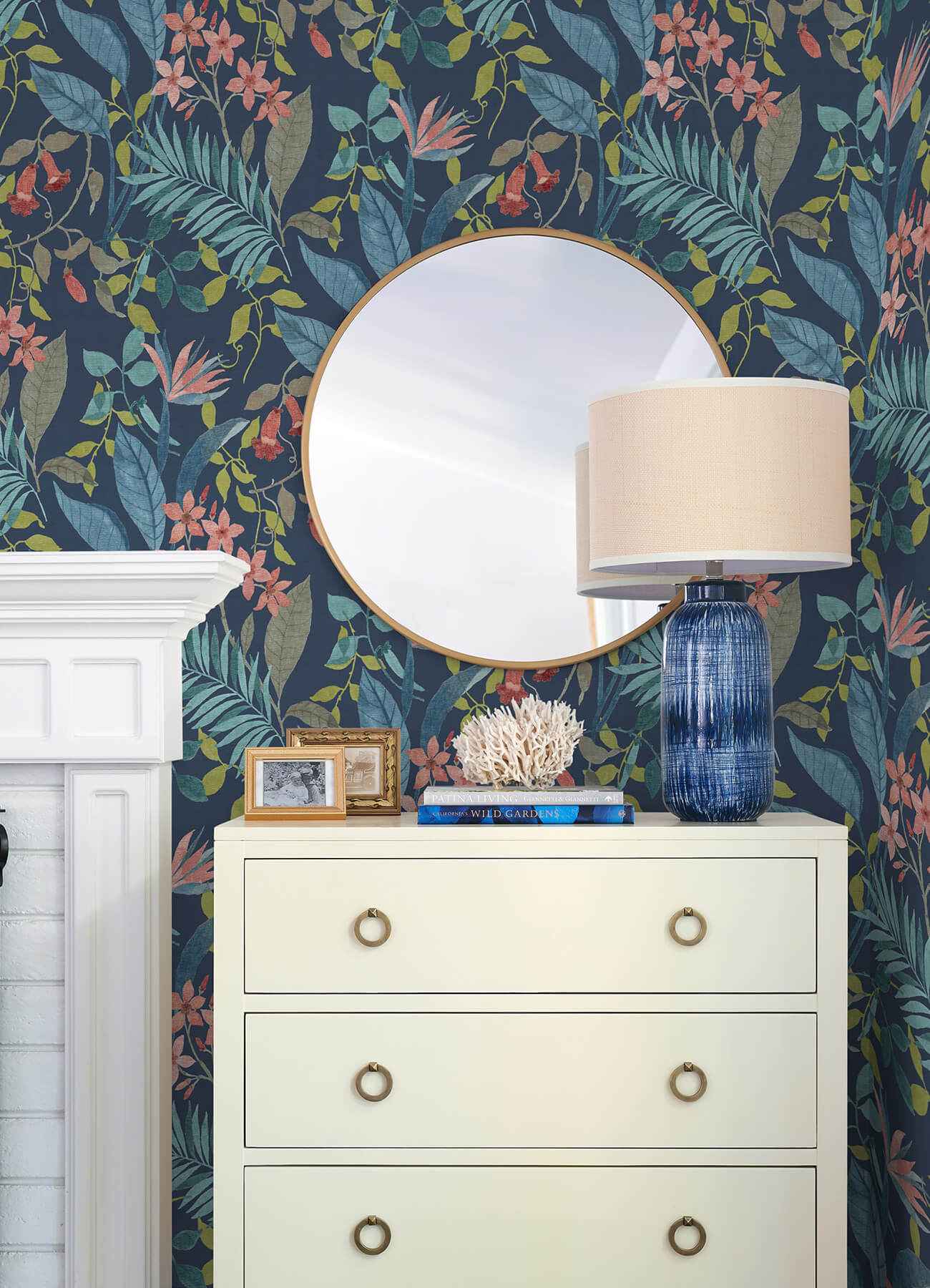Jesinda Cobalt Peel & Stick Wallpaper - York Wallcoverings - NUS6427 - York Wallcoverings Wallpaper