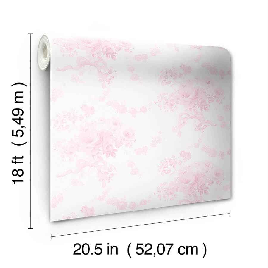 Champagne Harbor Pink Dream Peel and Stick Wallpaper - York Wallcoverings - LFS6433 - York Wallcoverings Wallpaper