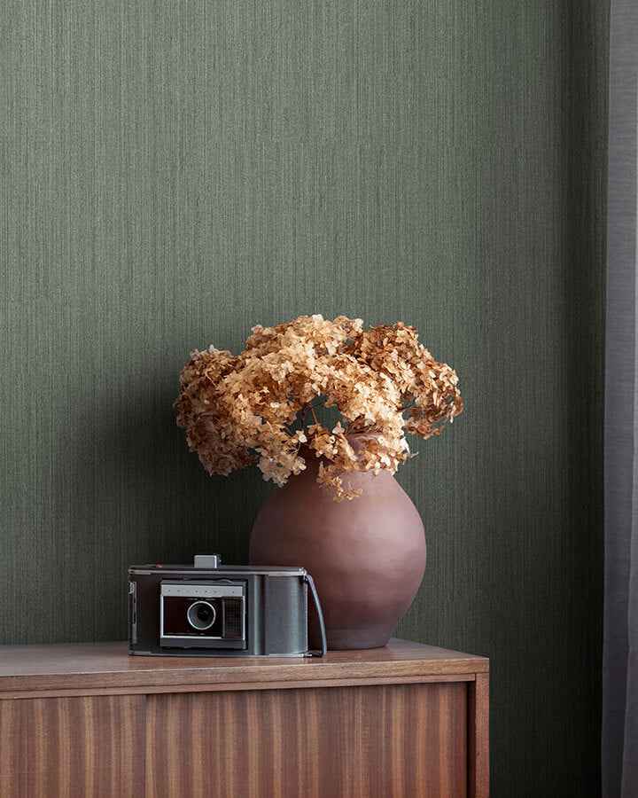 Midolin Mossa Dark Green Texture Wallpaper - York Wallcoverings - 4171-17224 - York Wallcoverings Wallpaper