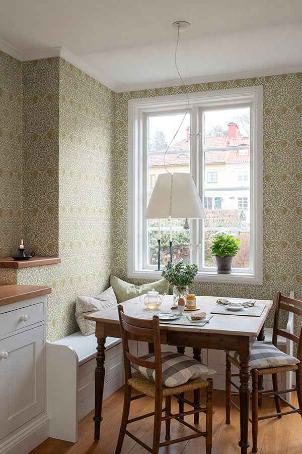 Oxford Union Yellow Floral Vines Wallpaper - York Wallcoverings - 4171-82045 - York Wallcoverings Wallpaper