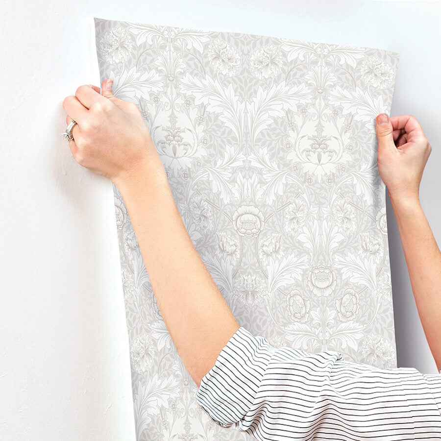 Myrtle Dove Floral Ogee Wallpaper - York Wallcoverings - 4171-82056 - York Wallcoverings Wallpaper