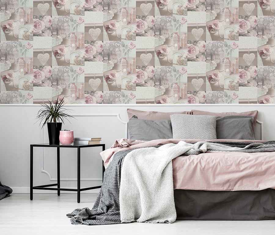 Irene Blush Charlotte College Wallpaper - York Wallcoverings - AH665201 - York Wallcoverings Wallpaper