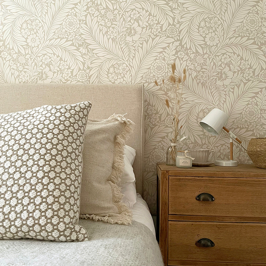 florence-neutral-leaf-wallpaper-york-wallcoverings-bg722 - York Wallpaper Wallpaper