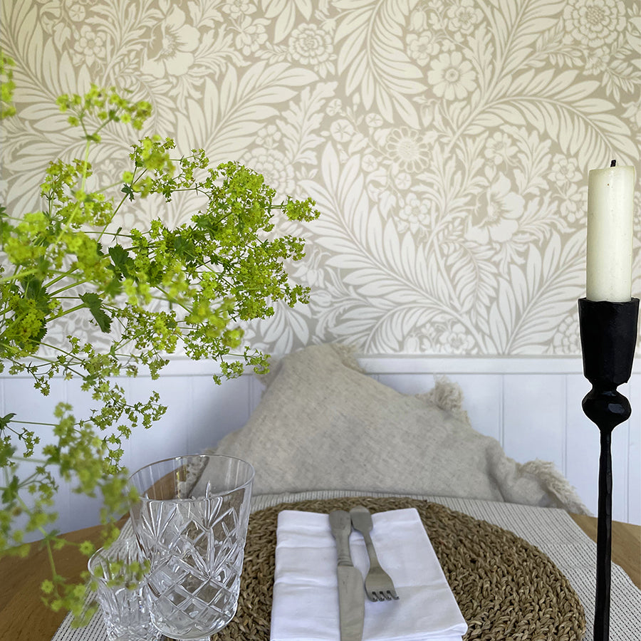 florence-neutral-leaf-wallpaper-york-wallcoverings-bg722 - York Wallpaper Wallpaper