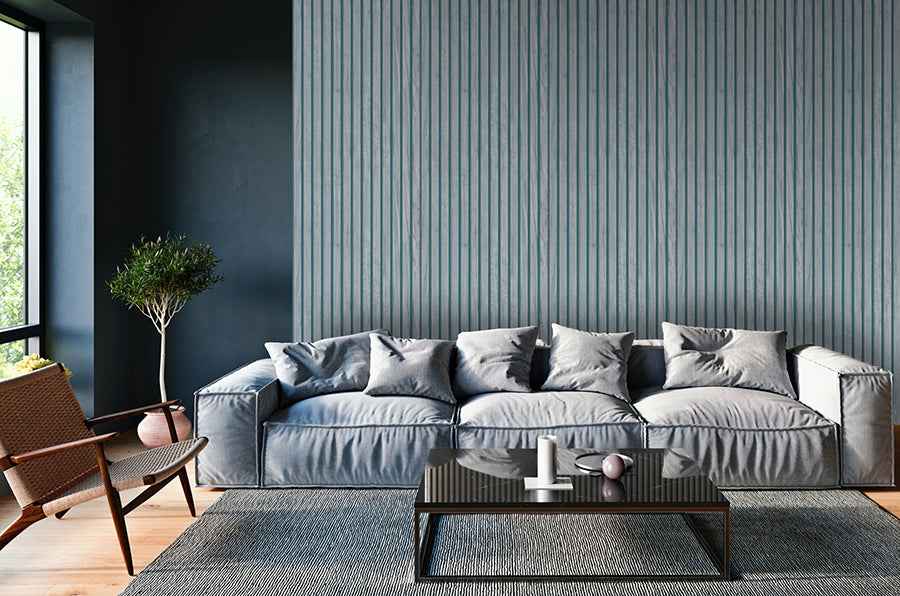 Panacea Blue Wood Wallpaper - York Wallcoverings - BG1164 - York Wallcoverings Wallpaper
