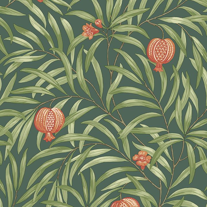 elena-green-pomegranate-wallpaper-york-wallcoverings-bg9613 - York Wallpaper Wallpaper