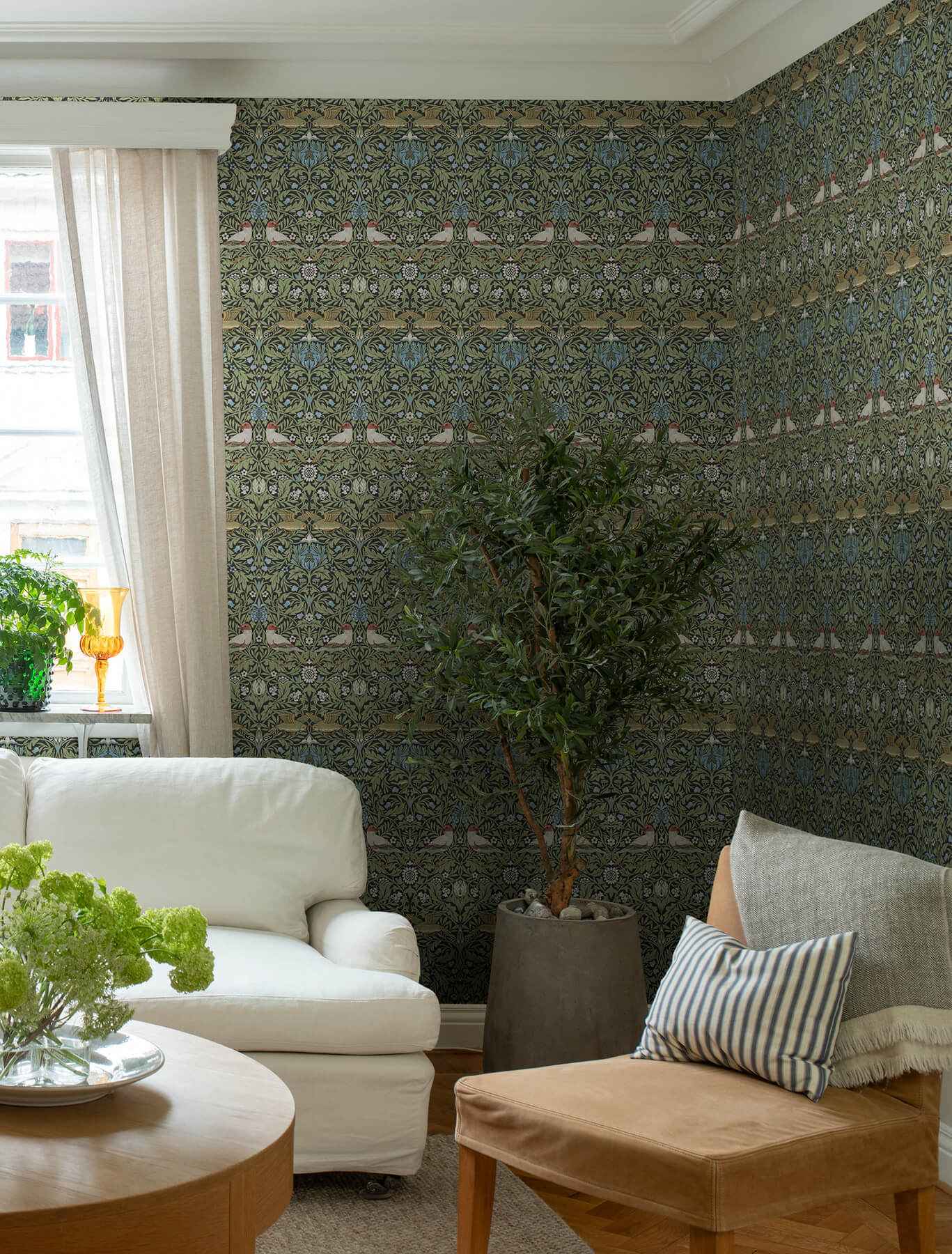 Bird Multicolor Floral Thicket Wallpaper - York Wallcoverings - 4171-82062 - York Wallcoverings Wallpaper
