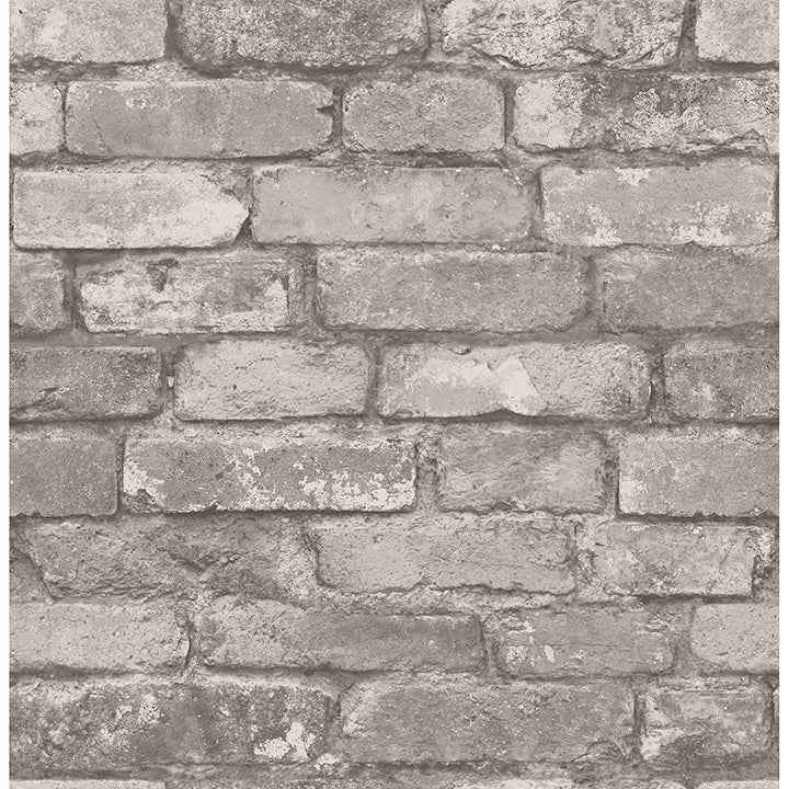 Davis Light Grey Rustic Brick Wallpaper - York Wallcoverings - FD31286 - York Wallcoverings Wallpaper
