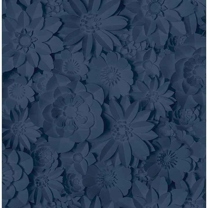 Dacre Dark Blue Floral Wallpaper - York Wallcoverings - FD42690 - York Wallcoverings Wallpaper